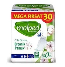 نوار بهداشتی بانوان مولپد molped مدل Pure and soft بسته 30 عددی