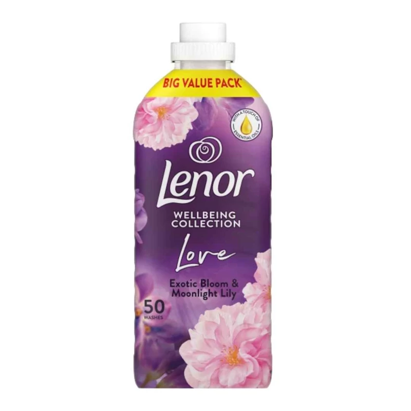 نرم کننده فابریک لنور Exotic Bloom And Moonlight Lily رایحه شکوفه بهاری حجم 1.650 لیتر