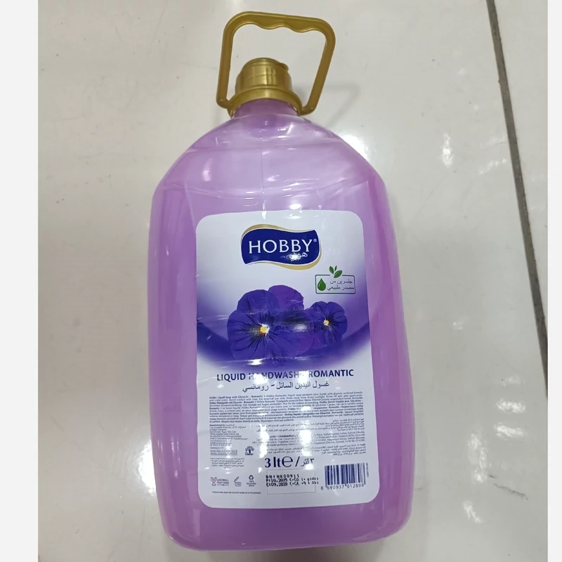 مایع دستشویی هوبی در چندین رایحه( تمشک.گل بهاری.ارکیده.رمانتیک) حجم 3 لیتر محصول ترکیه