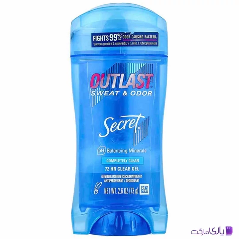 مام ژله ای ضد تعریق زنانه سکرت سری Outlast مدل Completely Clean حجم 73 گرم