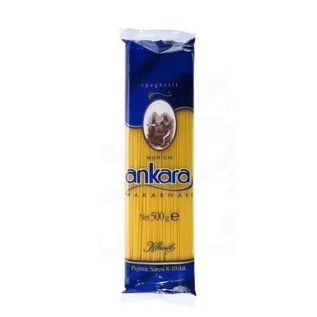 ماکارونی آنکارا ankara ترکیه فرم اسپاگتی نازک حجم 500 گرم