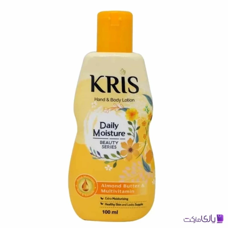 لوسیون دست و بدن کریس Kris روغن بادام و مولتی ویتامین حجم 100 میل