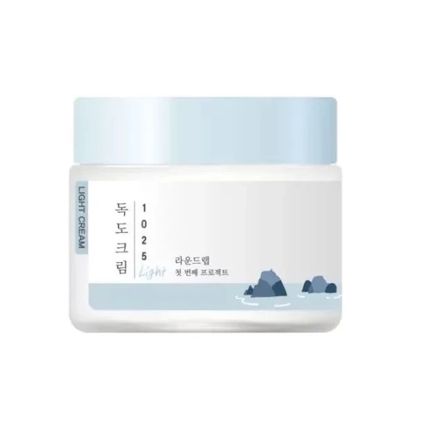 کرم مرطوب کننده وتسکین دهنده راند لب مدل ROUND LAB 1025 DOKDO LIGHT CREAM حجم80میل