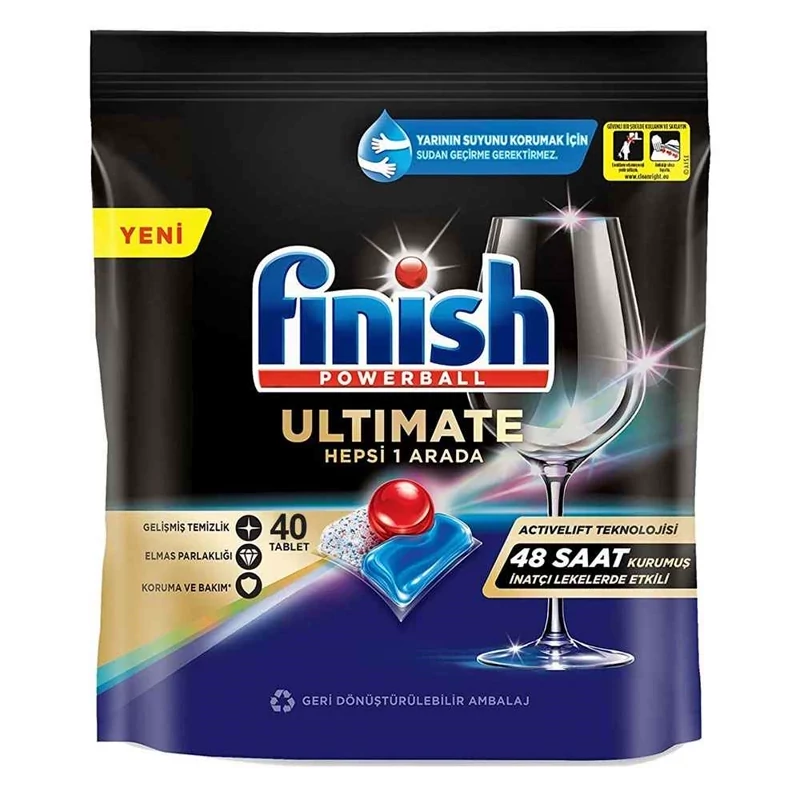 قرص ماشین ظرفشویی finish ultimate فینیش بسته 40 عددی