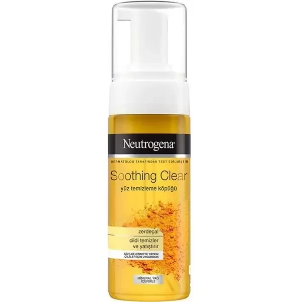 فوم شستشوی صورت نوتروژینا زردچوبه Soothing Clear پوست دهیدراته و مستعد جوش حجم 150 میل