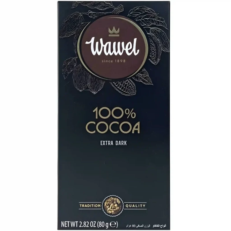 شکلات تلخ 100درصد واول اکسترا دارک Wawel وزن 80 گرم