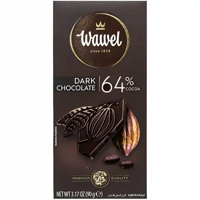 شکلات تلخ 64درصد واول Wawel وزن 90 گرم