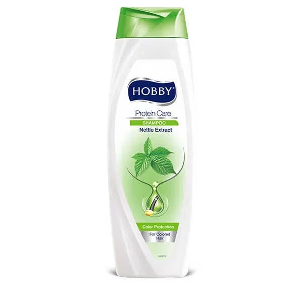 شامپو هوبی hobby عصاره گیاه گزنه Nettle Extract حجم 600 میل