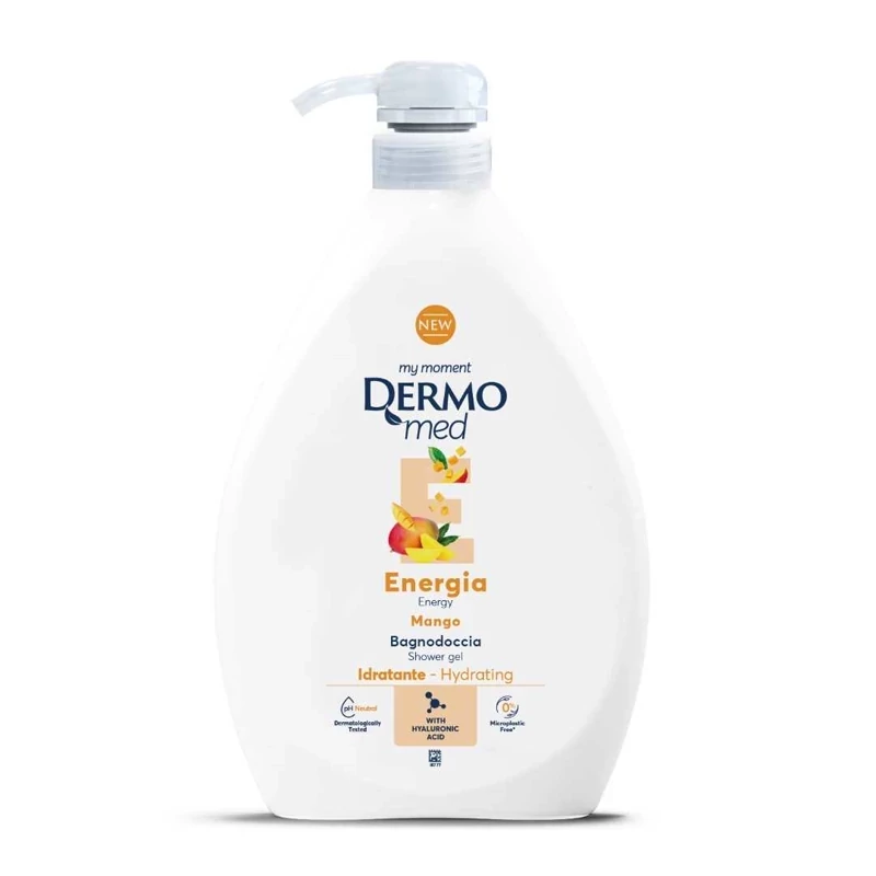 شامپو بدن انرژی بخش درمومد Dermomed با رایحه انبه mango حجم 1000 میل