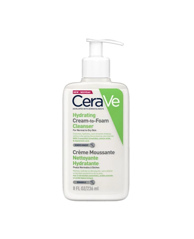 ژل شستشوی حاوی آبرسان سراوی Cerave مخصوص پوست خشک تا نرمال حجم 236 میل