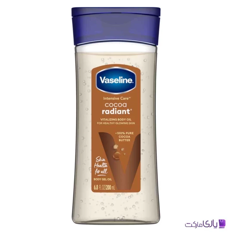 روغن بدن ژلی وازلین سری Intensive Care مدل Cocoa Radiant روغن بدن انرژیبخش حجم 200 میل