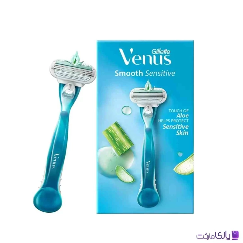 خود تراش ژیلت ونوس مدل Smooth Sensitive مناسب پوستهای حساس