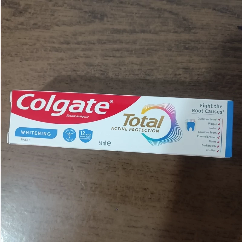 خمیر دندان سفید کننده کلگیت TOTAL ACTIVE PROTECTION حجم 50 میل