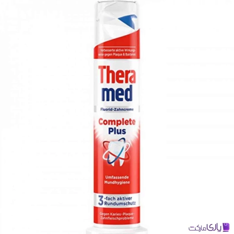 خمیر دندان پمپی ترامد Thera Med مدل Complete Plus حجم 100 میل