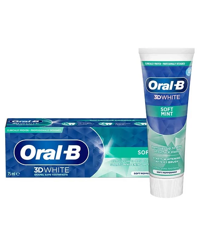 خمیر دندان اورال بی Oral - B روزانه تری دی وایت SOFT MINT حجم 75 میل