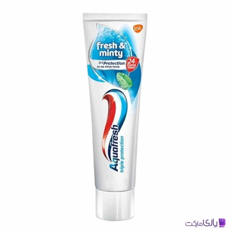 خمیر دندان آکوافرش مدل Fresh & Minty سهگانه محافظت حجم 75 میل