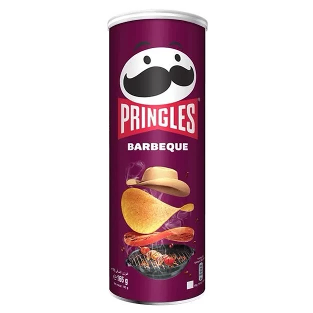 چیپس پرینگلز Pringles با طعم سس باربکیو Barbeque حجم 165 گرم