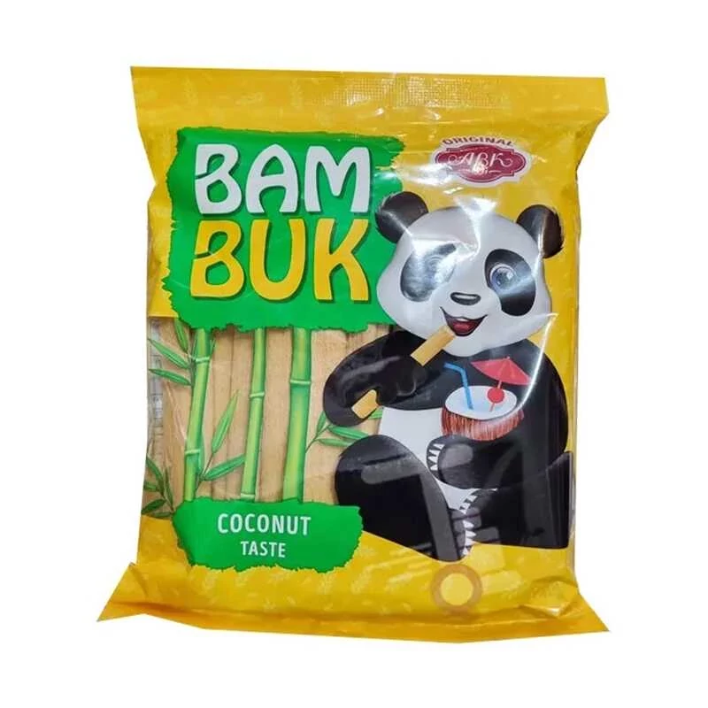 بیسکوییت رولی بام بوک کرم نارگیلی ABK مدل COCONUT TESTE حجم 200 گرم
