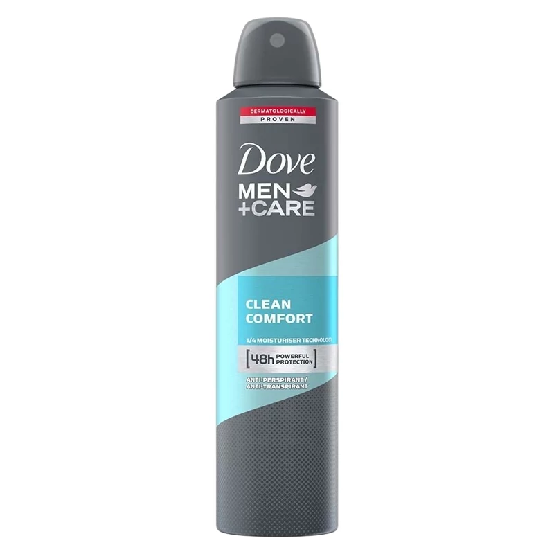 اسپری ضد تعریق مردانه داو مدل Clean Comfort محافظت 48 ساعته حجم 250 میل