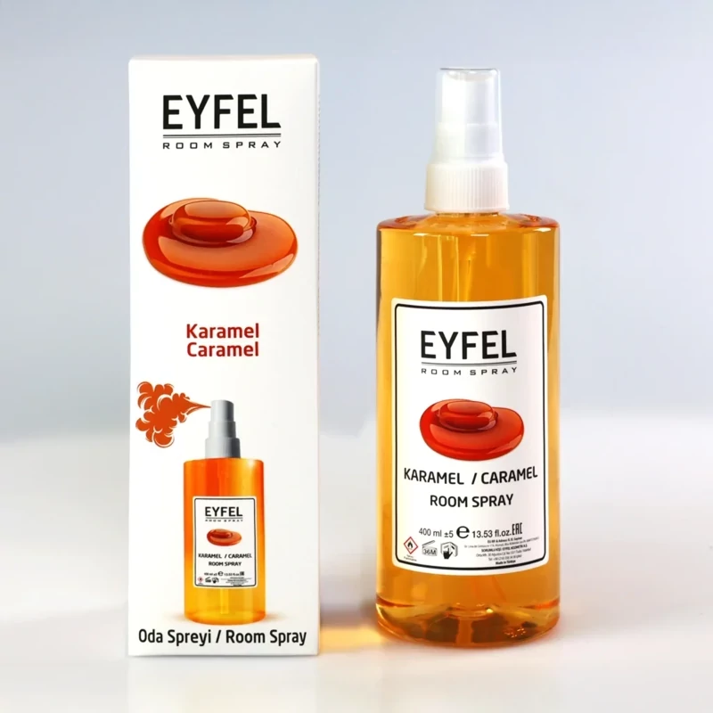 اسپری خوشبو کننده ایفل EYFEL رایحه کارامل KARAMEL حجم 400 میل