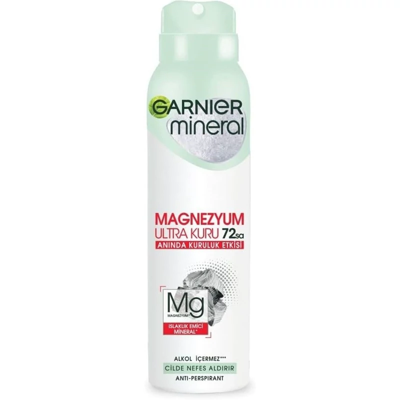 اسپری ضد تعریق گارنیر Garnier زنانه مدل Magnezyum حجم 150 میلی لیتر