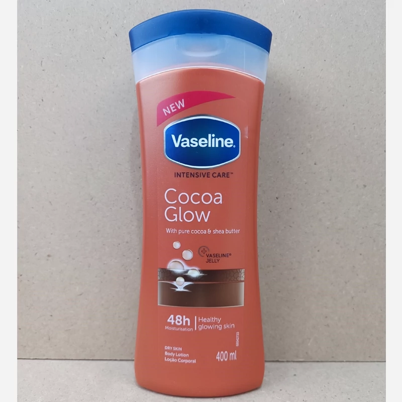لوسیون بدن کاکائو وازلین مدل Cocoa Glow حجم 400 میل
