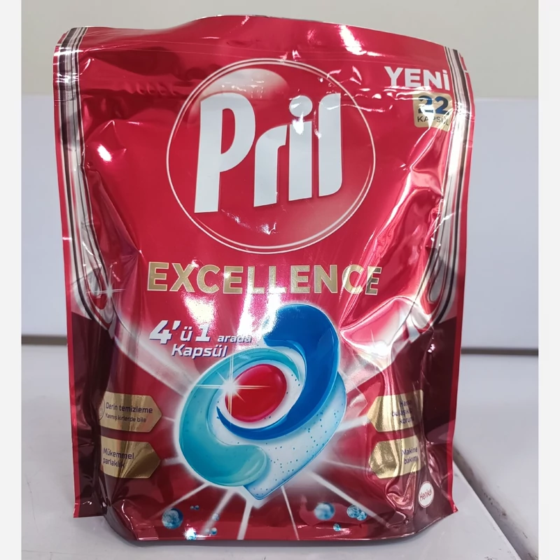قرص ظرفشویی پریل اکسلنس EXCELLENCE مدل 4in1 بسته22 عددی