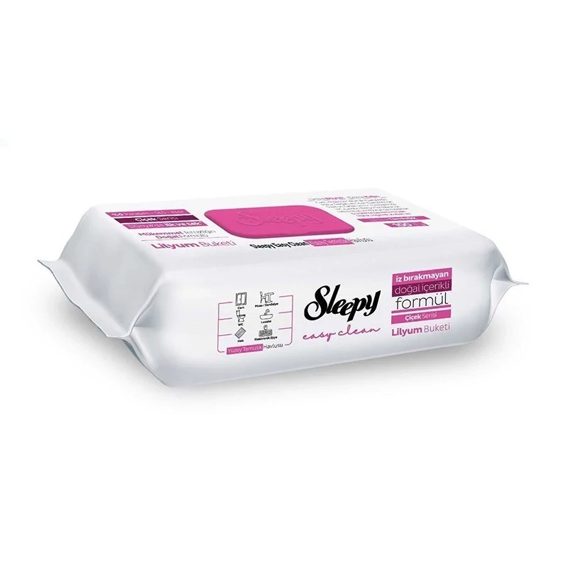 دستمال مرطوب سطوح اسلیپی بسته 100 عددی sleepy
