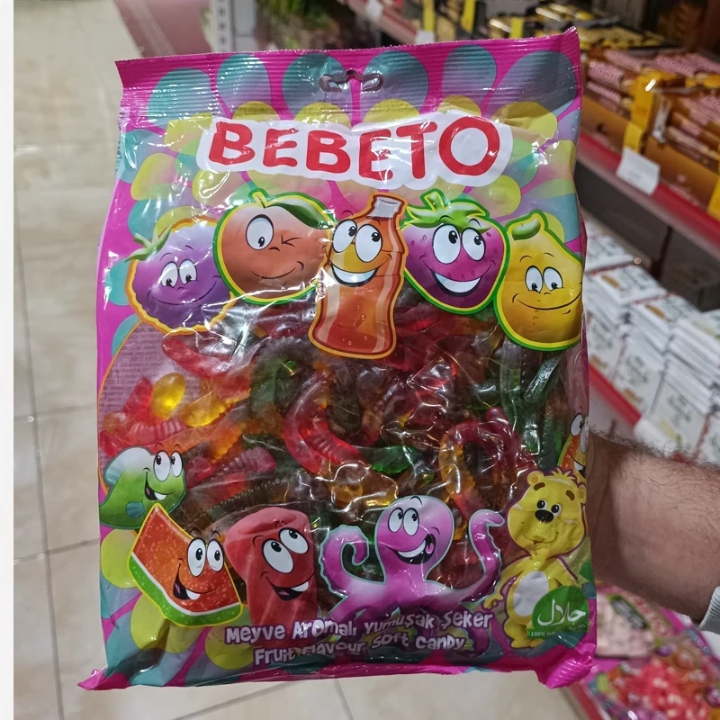پاستیل ببتو مدل کرمی شکل Bebeto بسته یک کیلویی