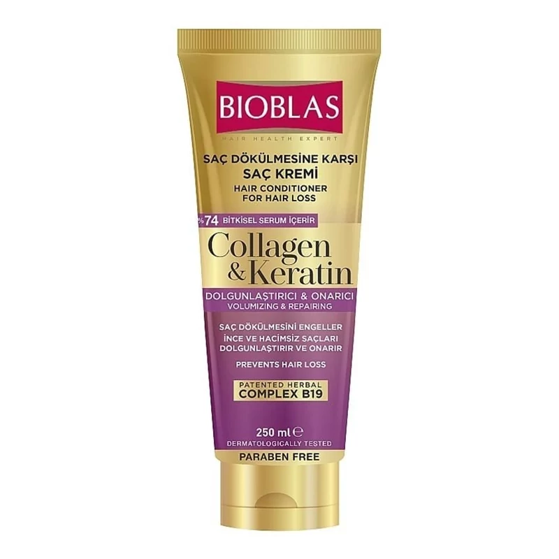 ماسک موی بیوبلاس کلاژن کراتین حجم 250 میل مدل BIOBLAS Sac Dokulmesine Karsi