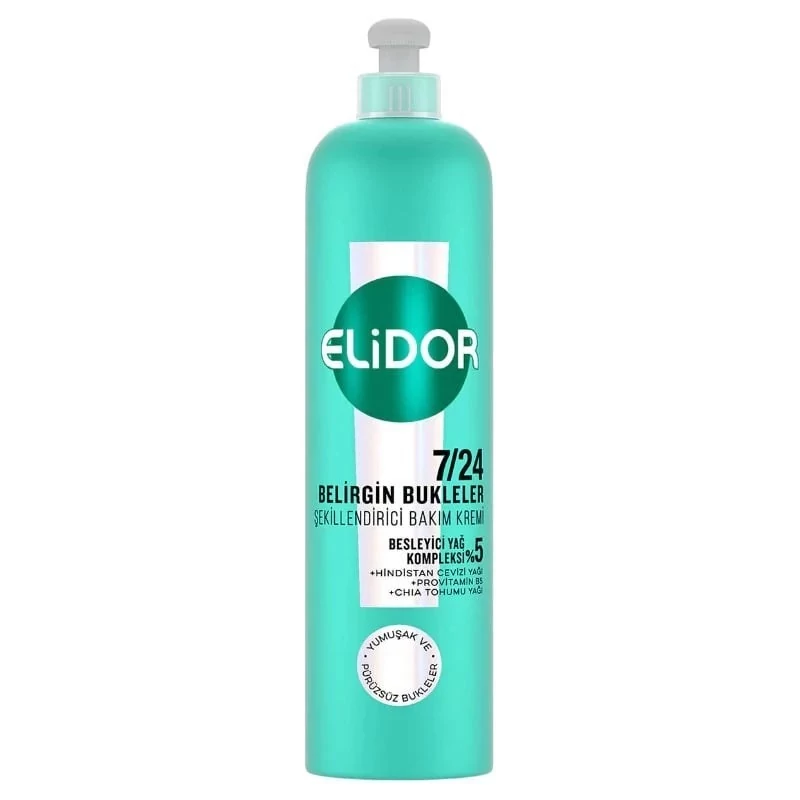 کرم مو الیدور مناسب موهای فر حاوی شیر بادام و الاستین 240 میل مدل ELIDOR Elastin - Badem Sutu
