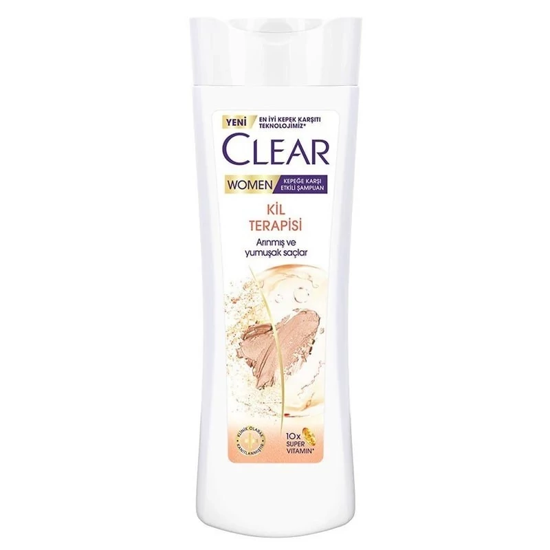 شامپو کلیر زنانه ترکیه ضد شوره و نرم کنند 350 میل (  Kil Terapisi ) CLEAR