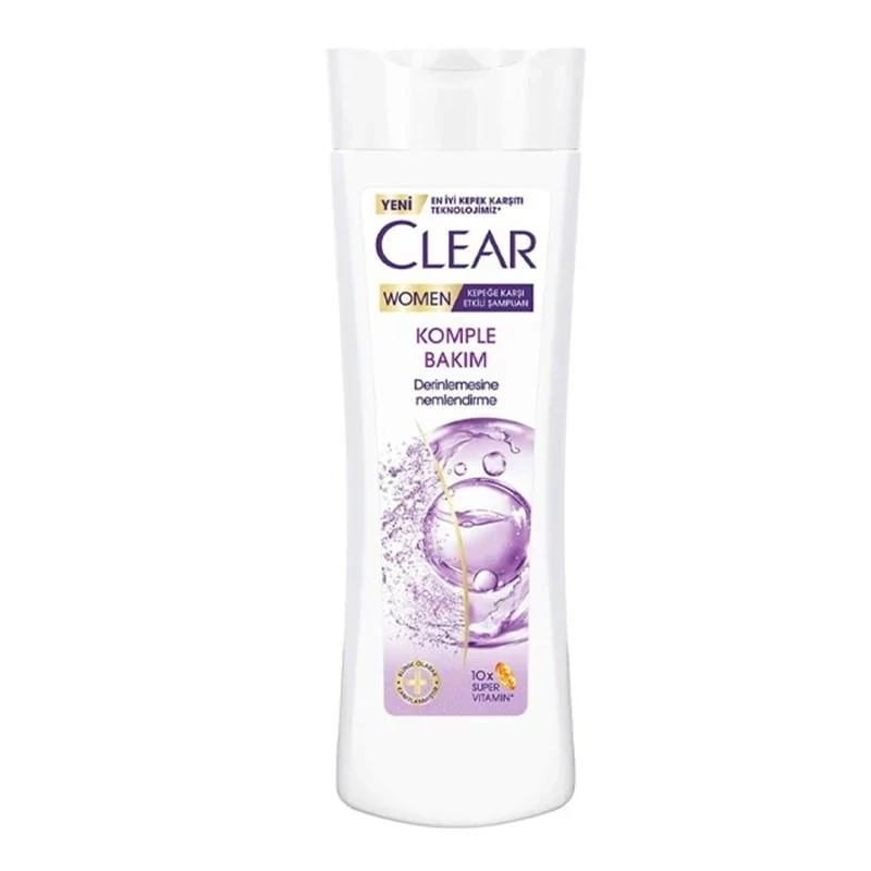 شامپو کلیر زنانه ترکیه ضد شوره تقویت کننده  350 میل ( Komple Bakim) CLEAR