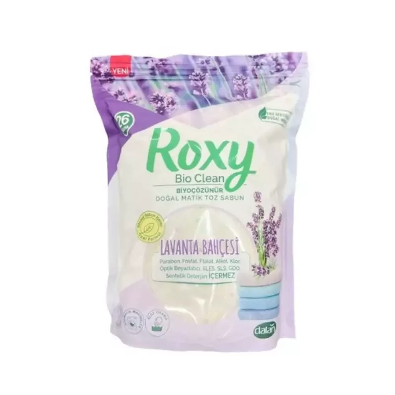 پودر صابون ماشین لباسشویی و دستی رکسی 800 میل ROXY با رایحه اسطوخودوس