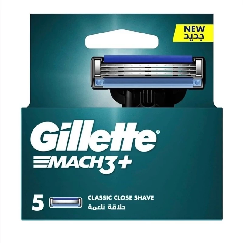 یدک خودتراش ژیلت مدل Mach 3 Plus سه لبه بسته 5 عددی