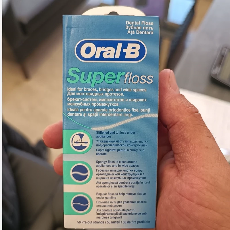 نخ دندان مخصوص ارتودنسی اورال بی مدل super flossمدل 1