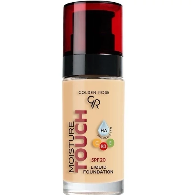 کرم پودر گلدن رز مدل MOISTURE TOUCH شماره 106