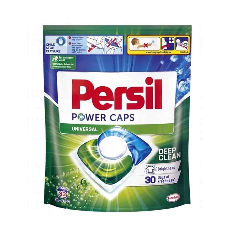 قرص ماشین لباسشویی پرسیلPersil Power Caps Universal بسته33عددی