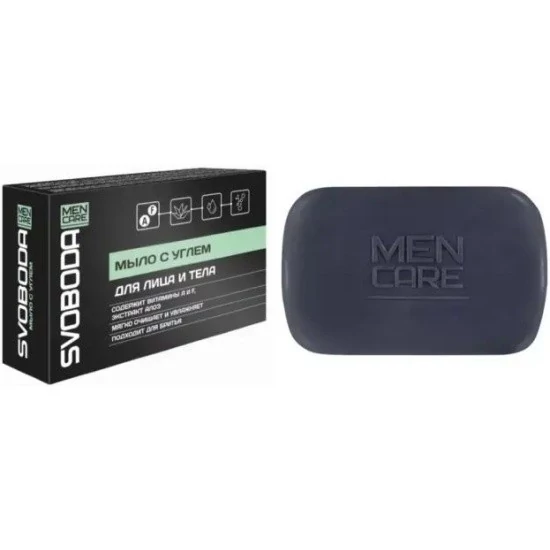 صابون با زغال فعال Svoboda  Men Care