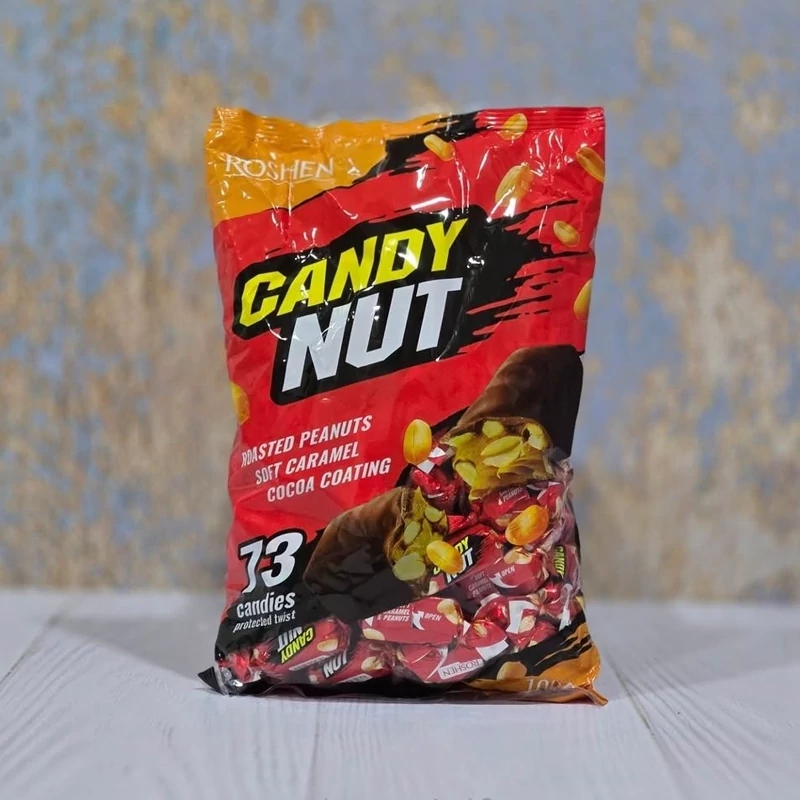 شکلات کاراملی با مغز بادام زمینی روشن Roshen candy Nut وزن یک کیلوگرم