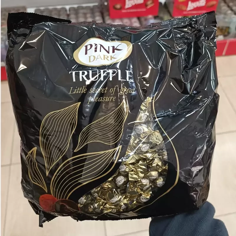 شکلات ترافل پینک تلخ طلایی Bittersweet Golden Pink Truffle Chocolate