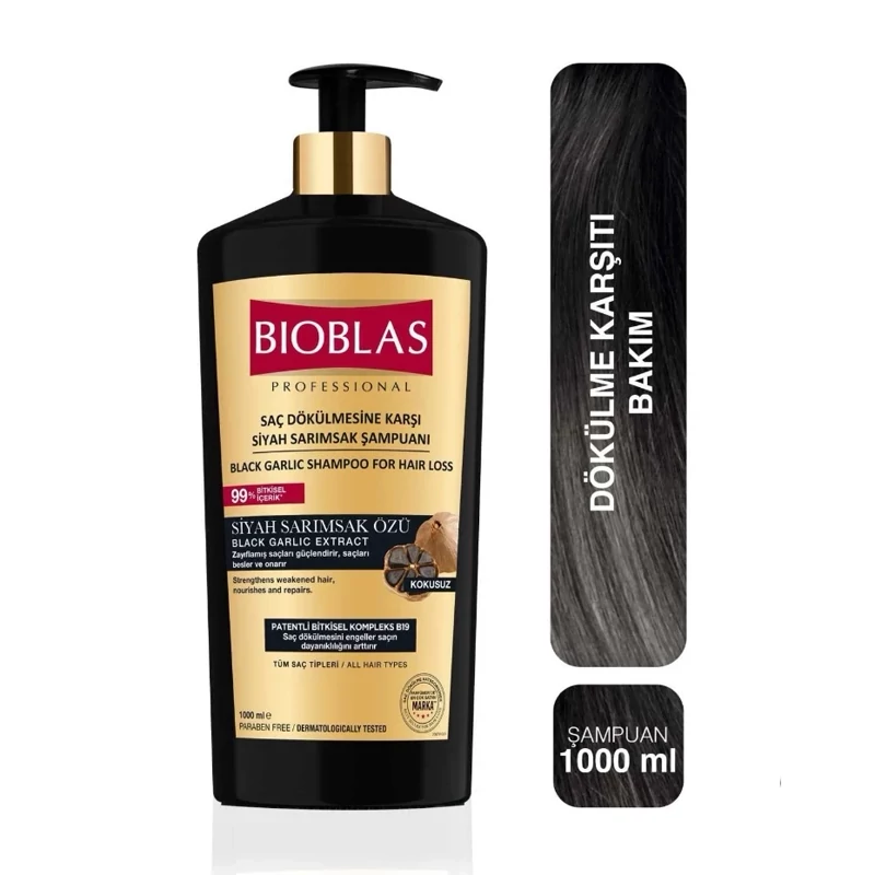 شامپو ضد ریرش سیر بیوبلاس Bioblas مشکی 1000میلی لیتر