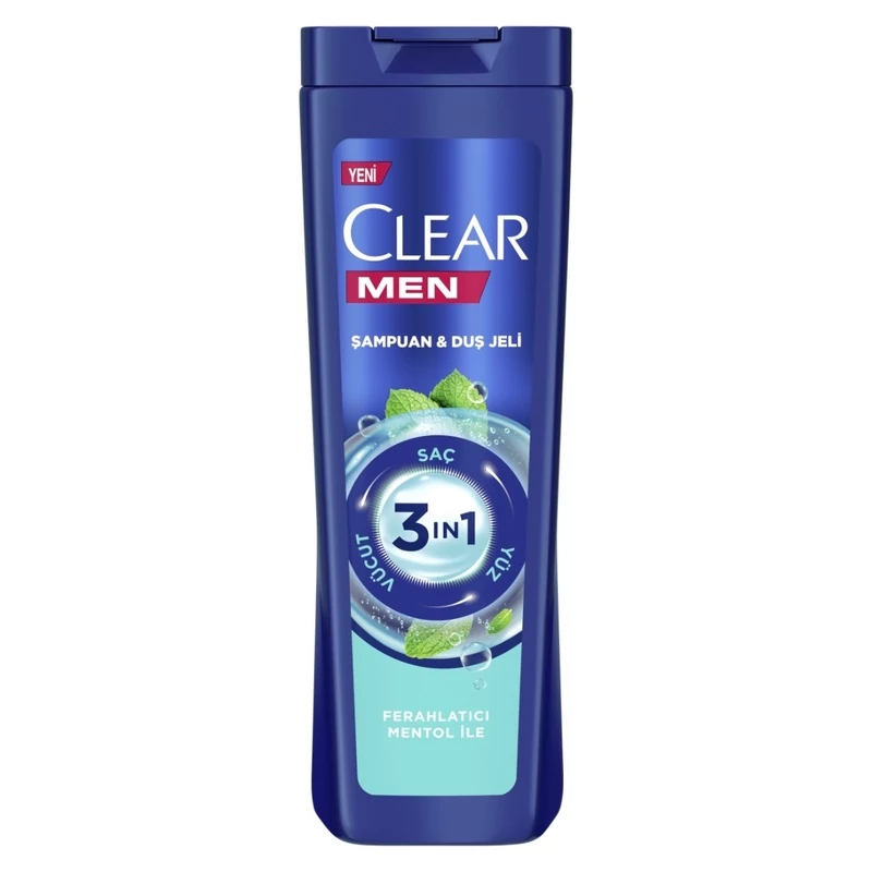شامپو سر و بدن مردانه کلیر  ضدشوره و خنک کننده ترکیه حجم 350ml