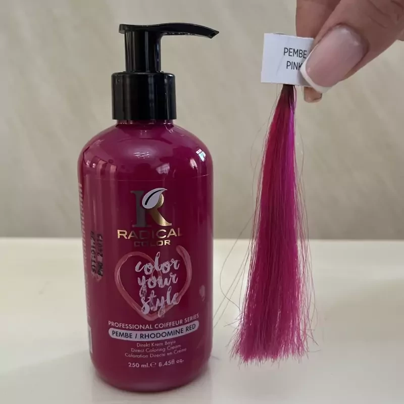 شامپو رنگ  رادیکال کالر  رنگ صورتی Pink حجم 250 میلی لیترمحصول ترکیه