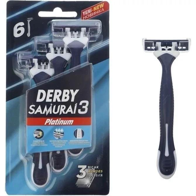 ژیلت دربی سامورایی 6 عددی DERBY SAMURAI3