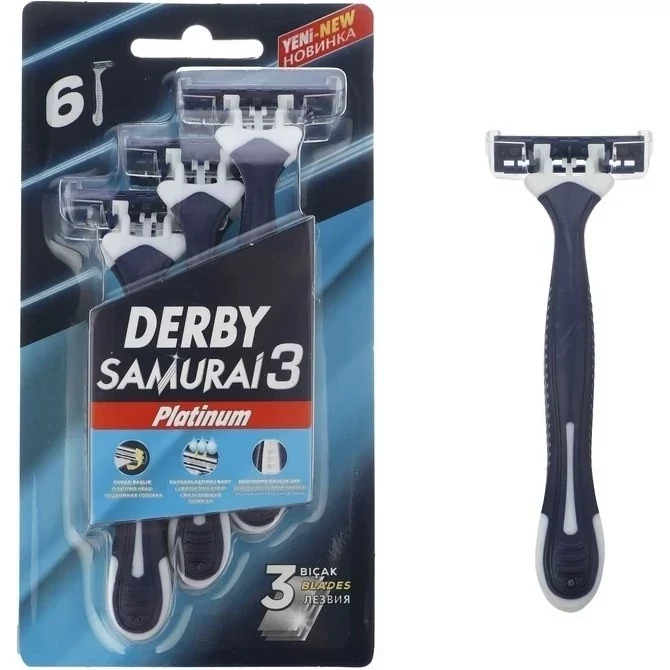 ژیلت دربی سامورایی 6عددی DERBY SAMURAI3