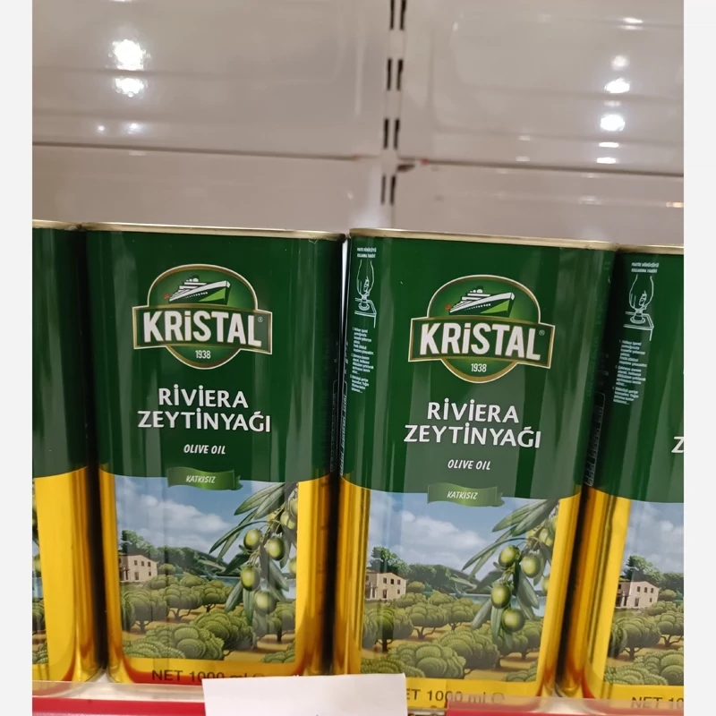 روغن زیتون ریویرا کریستال Kristal Riviera Zeytinyagi قوطی 1 لیتری