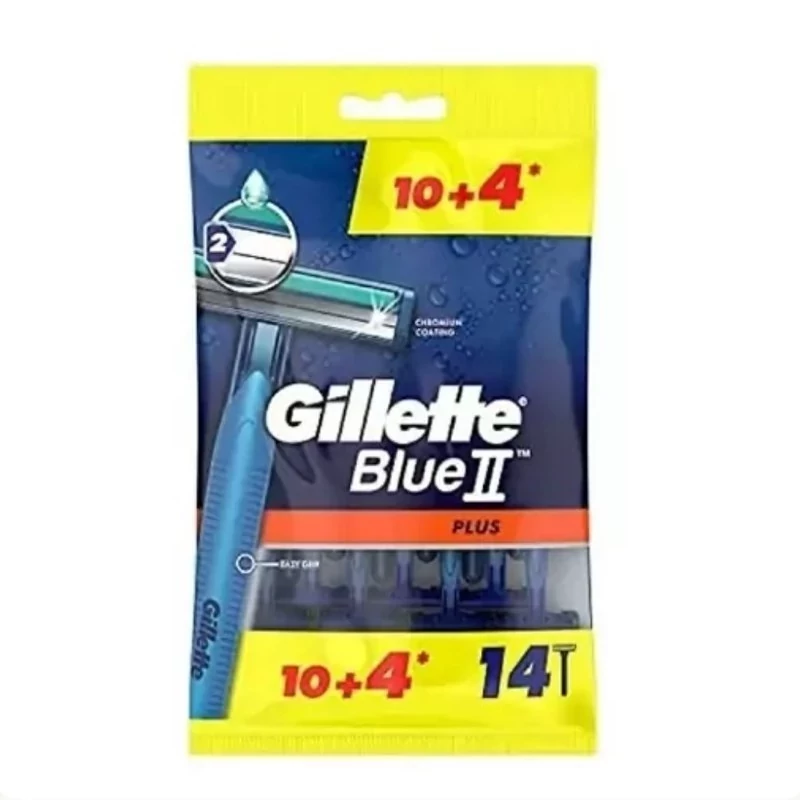 خودتراش ژیلت مدل Blue 2 Plus بسته 14 عددی