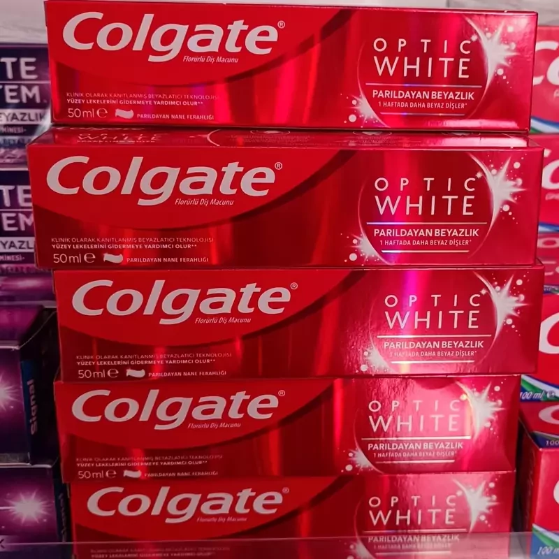خمیر دندان سفید کننده کلگیت مدل Optic White  حجم 50 میلی لیتر