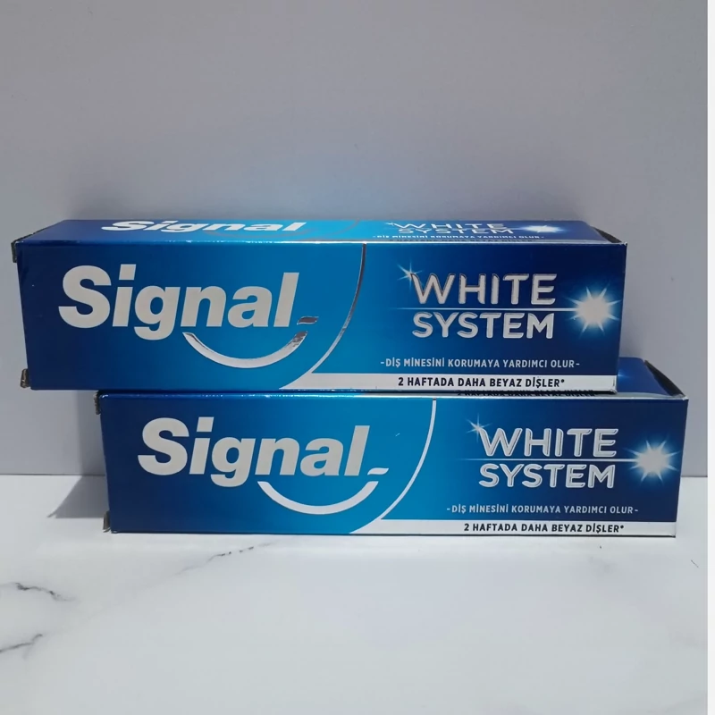 خمیر دندان سفید کننده Signal سیگنال سری white system وایت سیستم  حجم 75 میل (مدل محافظت از مینای دندان)